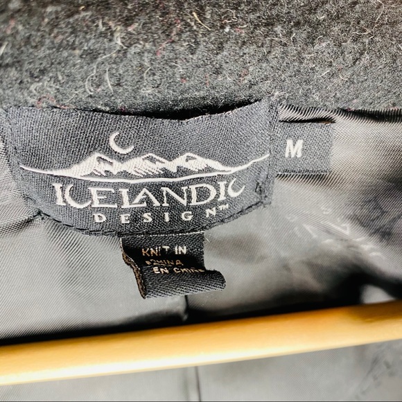 Icelandic Design Gray Wool Knitted Jacket Medium - Picture 11 of 11